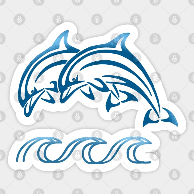 Dolphin Sticker by asillustrator